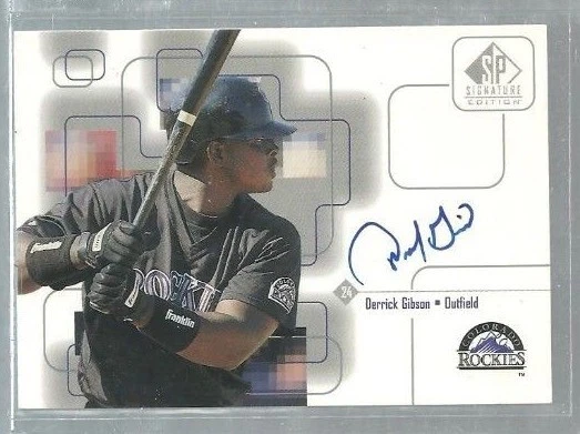  1999 SP Signature Autographs #DG Derrick Gibson (ref42159) - Image 1 of 1