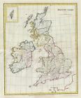 1823 Manuskript Landkarte Der Britische Inseln