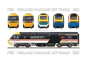 Midland Mainline HST Finale 1982-2020 Print Ver 7 - 43102 'The Journey Shrinker' - Picture 1 of 1