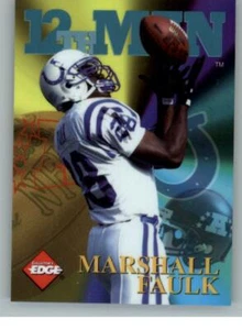1995 Collector's Edge 12th Man Redemption #8 Marshall Faulk (ref 130068) - Picture 1 of 2