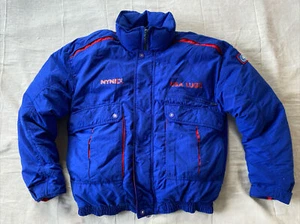 Vintage CB Sports Down Jacket MEDIUM Blue USA LUGE TEAM Nynex 1985 Olympics RARE - Picture 1 of 18