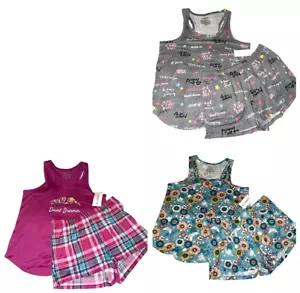 New 3 WOMENS Sm (4-6) JOYSPUN 2pc SHORTY PJ SETS LADIES SLEEPWEAR FLOWERS DREAM - Picture 1 of 4