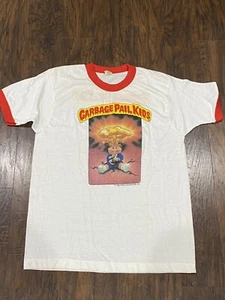 T-shirt vintage adulto XL secchio spazzatura bambini ADAM bomba 1986 punto singolo offerta posta - Foto 1 di 11