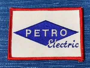 Vintage Petro Electric Patch Sew on Bakersfield CA Electrician Advertising 962A - Picture 1 of 2