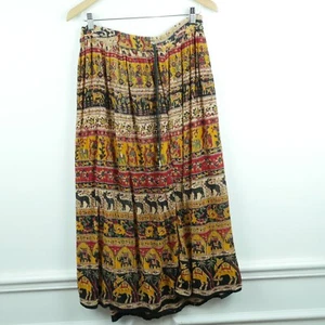 Vintage One Size Skirt Midi 90s Boho Hippy Festival Folk Gauze Beachy Maximalist - Picture 1 of 9