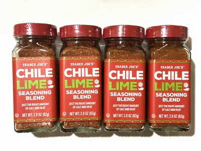 Paquete de 4 especias mezcla de condimentos de lima Trader Joe's Chile 2,9 oz (82 g) cada uno Foto 1 de 2