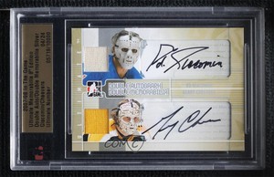 2007 ITG Ultimate Memorabilia 8th Edition Double Silver /24 Gerry Cheevers Auto