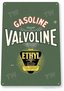 VALVOLINE GAS ÖL 11 X 8 BLECHSCHILD NOSTALGISCHE REPRODUKTION WERBUNG USA - Bild 1 von 1