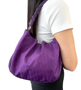 Christian Dior Vintage Trotter Monogram Shoulder Bag Purple Charm Canvas RankAB