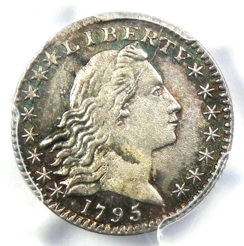 1795 Flowing Hair Half Dime H10C - Certified PCGS AU Details - Rare Date Coin! Cover