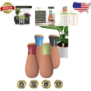Ollas Plant Watering Globes Set - 2oz Terracotta Watering for Busy Plant Lovers - Picture 1 of 10