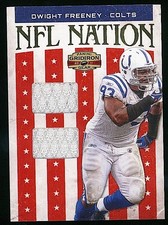 2011 Panini Gridiron Gear DWIGHT FREENEY Dual Game-Worn Jersey Card 78/100 Colts