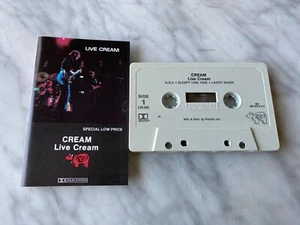Cream Live Cream CASSETTE Tape 1972 RSO 827577-4 Y-1 Eric Clapton, The Yardbirds - Picture 1 of 3