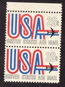 Scott #c75 USA Jet Vertical Pair of Stamps - MNH - Picture 1 of 1