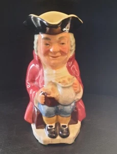 Vintage 5 1/2” Sylvac Staffordshire Toby Pitcher Mug England Seated Man Beer - Picture 1 of 4