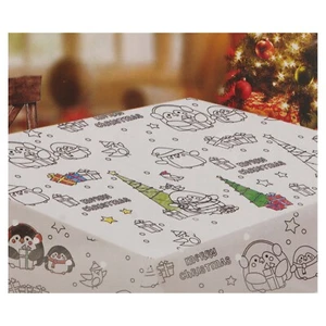 2 x Colorea tus propios manteles de Navidad Navidad niños mantel arte decoración - Imagen 1 de 5