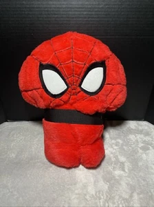 New Marvel Spider-Man Super Soft Hooded Blanket 30in × 50in 100% Polyester Lovey - Picture 1 of 2