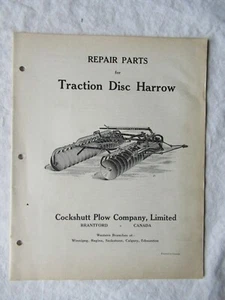 Libro manual catálogo piezas reparación grada disco tractor cockshutt - Imagen 1 de 8