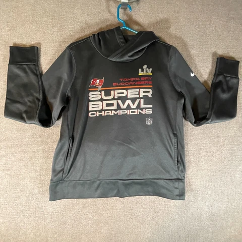 Tampa Bay Buccaneers Super Bowl LV 55 Champs Men's Medium Gray Nike Hoodie Cover