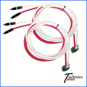 4,6 FT COPPIA R&W TECHNICS 1200 1210 6FT RCA RCAS - ORO NEUTRO - GND interno - Foto 1 di 7