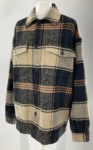 Zara Kariertes Shacket Jacke Gefüttert Hemd Taschen Gr. M Relaxed Fit Damen Sehr guter ZustandBG - Bild 1 von 10