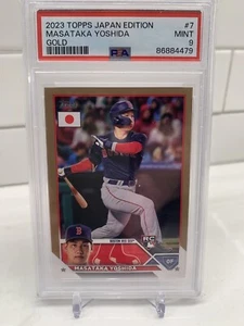 2023 Topps Japan Edition MASATAKA YOSHIDA RC Gold /25 PSA 9 MINT RED SOX POP 1! - Picture 1 of 5