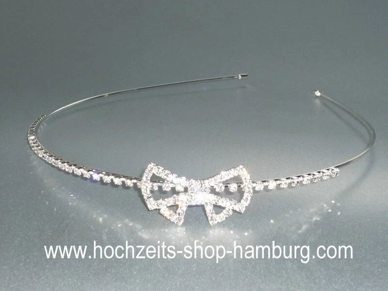 HBH Brautmode I Diadem Haarreifen Strasssteinen Silber - Bild 1 von 1