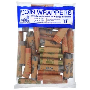 N.F String & Son Crimped Assorted Coin Wrappers - 36 Count - Picture 1 of 2