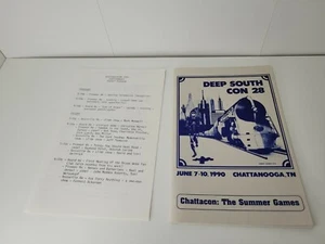 Deep South Con Sommerspiele Chattacon Science Fiction Programm Vintage 1990 Fantasy - Bild 1 von 8