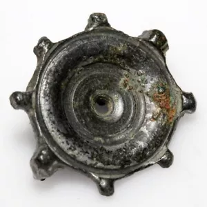 Ancient Roman, bronze disc fibula brooch circa 200 A.D - Foto 1 di 6