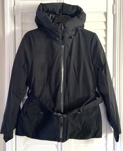 Michael Michael Kors Women's Sz. M Black Belted Active Hood Parka NWT - Picture 1 of 15