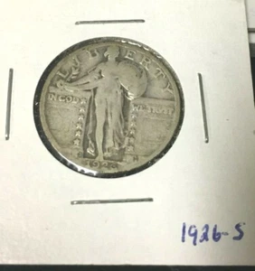 1926-S Standing Liberty Quarter 90% Silver 1926 S Inventory #145 Toned - Picture 1 of 2