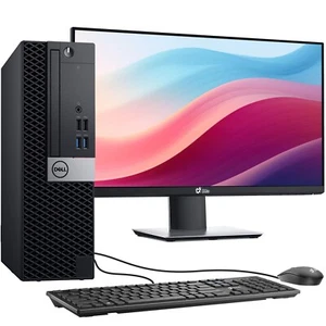 Dell SFF Desktop PC i5-6500 16GB 2TB SSD 2TB 22in LED Built-in Wi-Fi Windows 10 - Picture 1 of 13