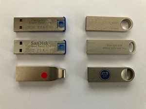 Job Lot 8GB x 6 Mixed Branded USB 2.0 Metal Flash Memory Sticks - Photo 1/1