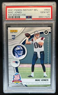 2021 Panini Instant Rated Rookie Showcase Mac Jones RC #1,732 Rookie #RS9 PSA 10 - Image 1 of 2