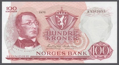 Norway 1975 - 100 Kroner P-38g -aUNC - Image 1 of 2