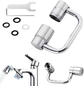 Flexiflow 1080° Swivel Faucet Extender, Brass Sink Faucet Aerator Extension with - Picture 1 of 12