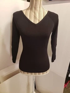 Apostrophe schwarze Damenbluse mit V-Ausschnitt Größe Medium - Bild 1 von 4