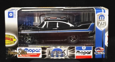 M2 Machines 58 1958 Plymouth Fury Auto-Dreams Mopar Car MP01 12-17 Black - Image 1 of 2