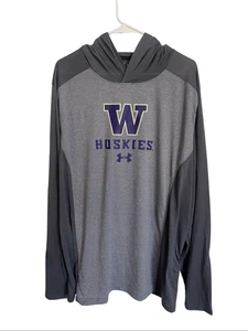 Under Armour Herren grau Washington Huskies Loose Fit Kapuzen T-Shirt Größe 3XL - Bild 1 von 7