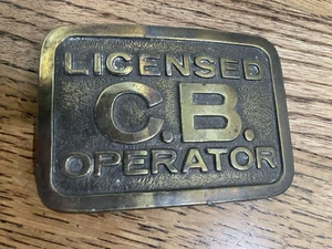 Vintage Licensed Cb Radio Operator Belt Buckle - Picture 1 of 3