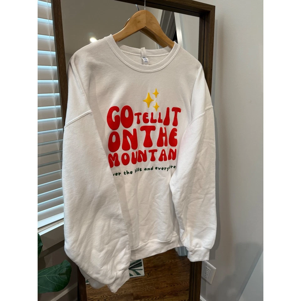 Sudadera de Navidad Matt Maher Music Go Tell It On The Mountain blanca 2XL Crew Foto 1 de 4