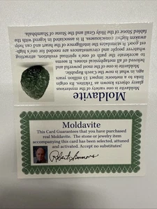 Heaven & Earth LLC Moldavite Guarantee Card - Picture 1 of 4