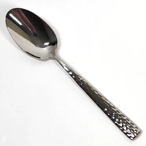 Mikasa Oliver Gleam Teaspoon Hammered 18/10 Stainless Steel Flatware Glossy NEW - Picture 1 of 7