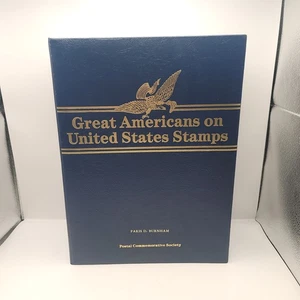 Great Americans on United States Stamps Commemorative Society Stamp Album - Picture 1 of 11