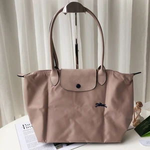 Longchamp Club langer Griff Umhängetasche Handtasche Himmelblau Beige Mittel - Bild 1 von 8