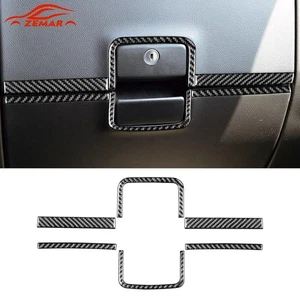 Carbon Fiber Glove Box Switch Handle Frame Trim For Silverado GMC Sierra 2014-18 - Imagen 1 de 12