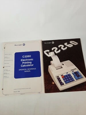 1977 Burroughs C2260 Electronic Printing Calculator  Manual and brochure  - Image 1 of 4
