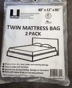 Mattress Protector Waterproof Cover 40" x 12" x 86", Clear, 2 Pack - Picture 1 of 1
