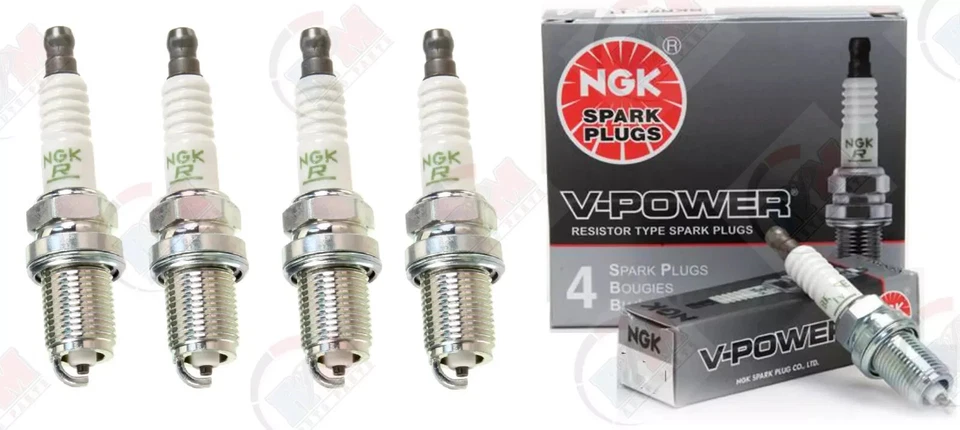NGK "V-POWER" Spark Plugs (Set of 4) for 1998-2011 Subaru Impreza 2.5L SOHC - Image 1 of 1